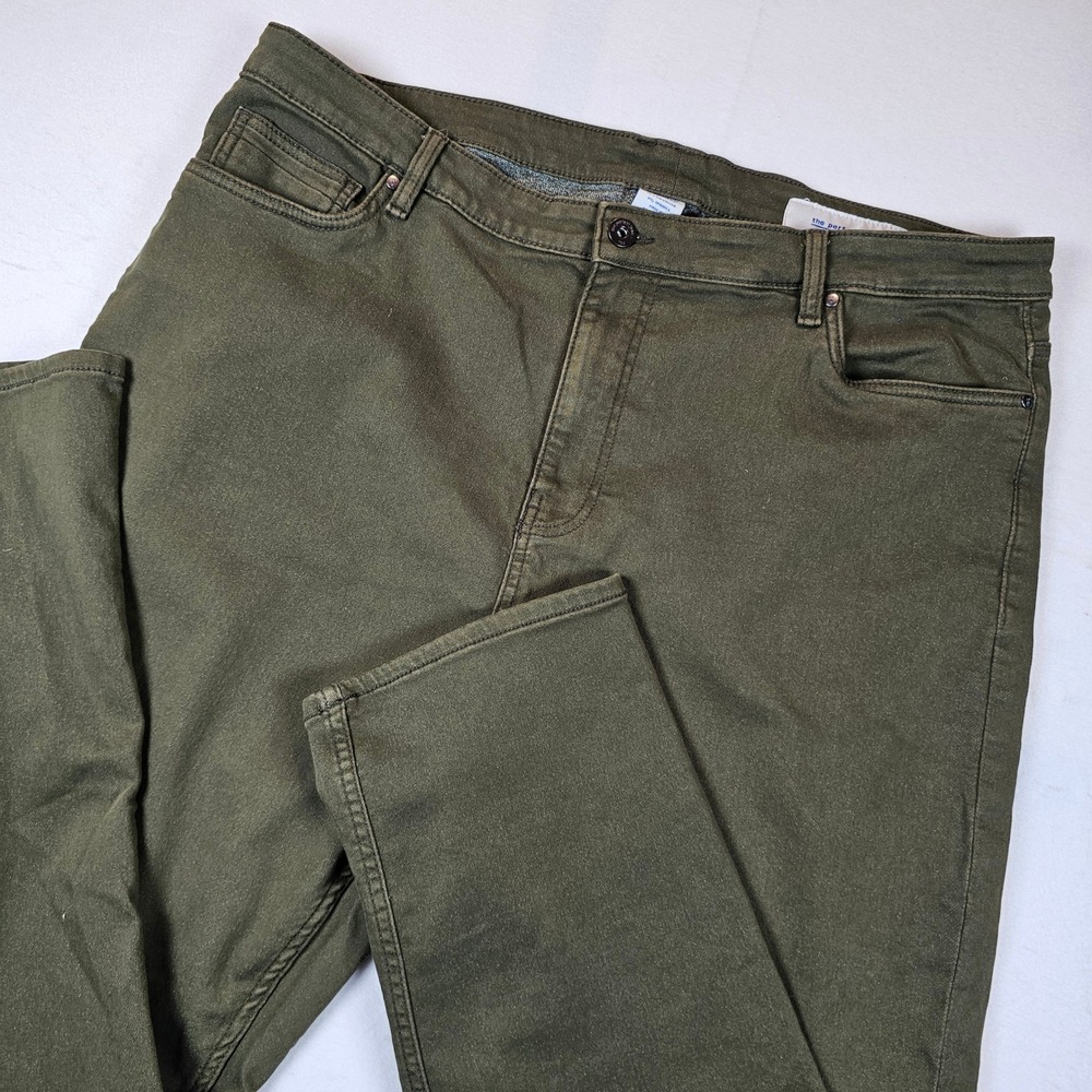 The Perfect Jean NYC Denkhaki Slim Fit Pants Olive Green 42x30 Mens Stretch